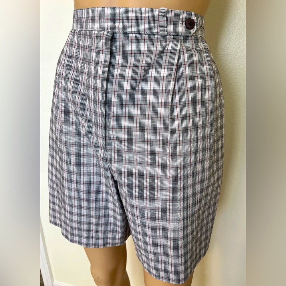Sun Daze By Nancy Haley-60's/70's Vintage, Plaid, USA, Preppy, Shorts. Size-12 - Picture 2 of 9